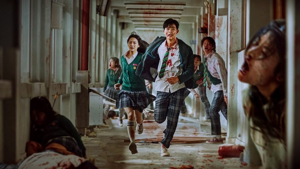 All of Us Are Dead dorama de zumbis na escola com estudantes sobrevivendo apocalipse terror extremo halloween Netflix