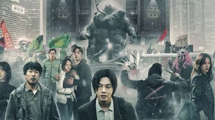 Hellbound dorama de terror sobrenatural com monstros demonios e condenacao ao inferno - terror extremo religioso halloween Netflix