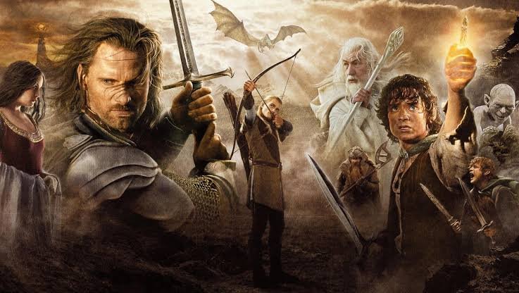 retorno do rei 2003 onde assistir aragorn sendo coroado rei de gondor com frodo sam merry pippin se curvando e monte da perdição com anel sendo destruido na lava